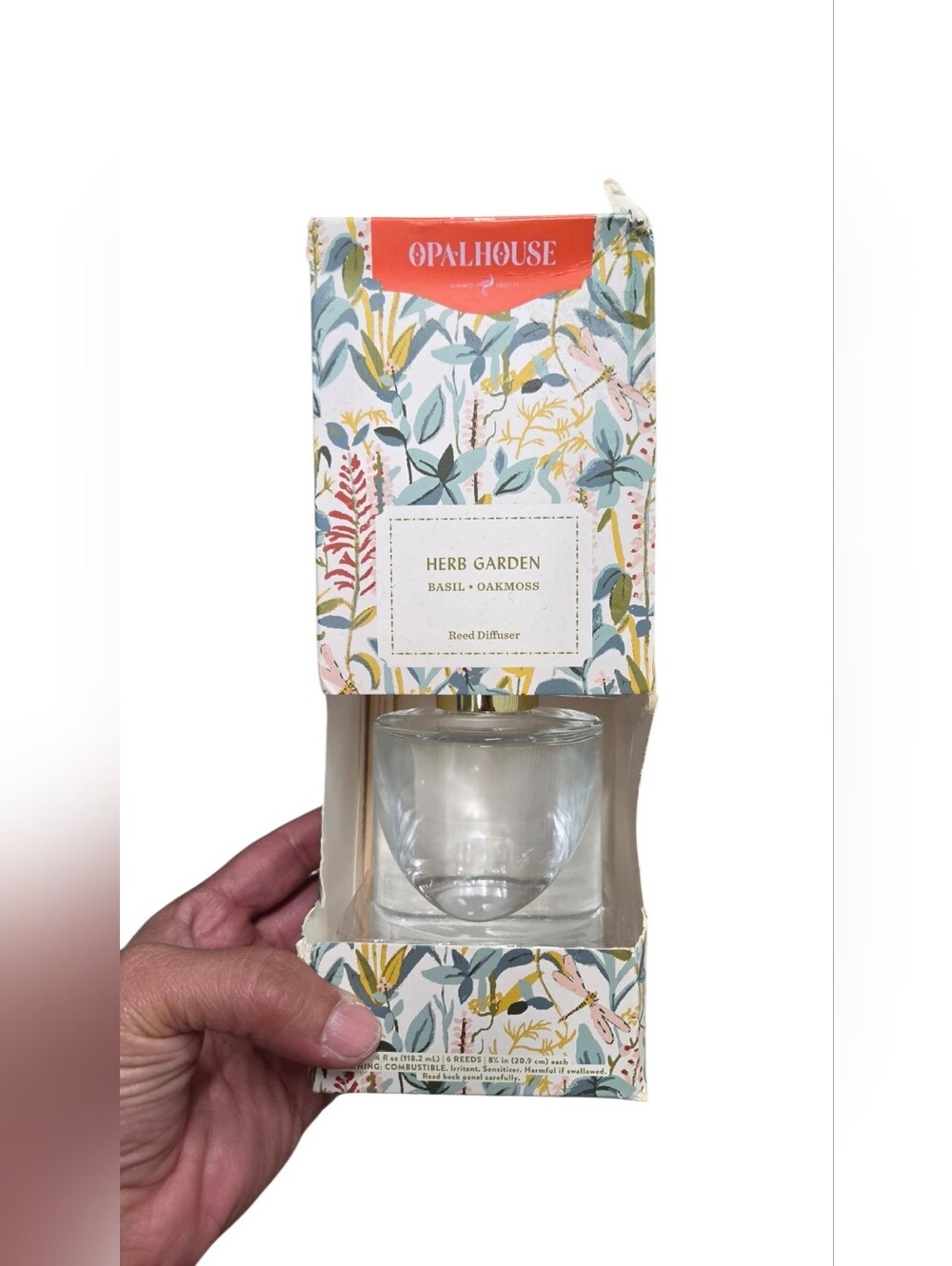 2021 Target Opalhouse Herb Garden Basil Oak Moss Reed Diffuser Damaged Box